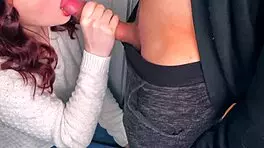 public blowjob action unfolds on a daring balcony scene.