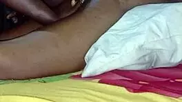 Petite black teen 18+ experiences her first time, afraid of the monster cock on her partner's body.