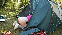 i had sneaky camping sex with a big tits thick blonde teen and an older expert