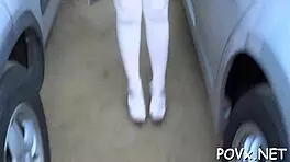 Legal Age Teen 18+Ager Gets Her Pussy Licked In Socks!