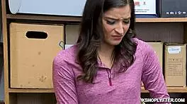 shoplyfter emily willis gets fed a mouthful of cock in the store