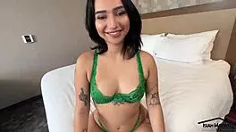 young tatted pierced petite 18+ gen z tries her first bbc
