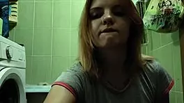 Young Pregnant Girl Masturbates Pussy and Ass