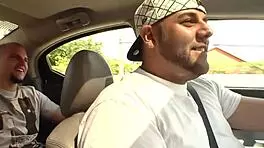 Horny Brunette Sucks Cock In Car Then Rides Dick In Tight Teen Pussy