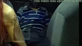 driver catches man masturbating in back seat, flashes tits and sucks him off outdoors?