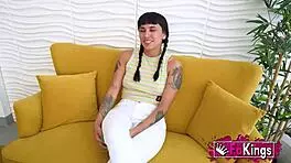 Petite Teen Babe Moli Faces Big Cock Challenge With Dong Jorge's Shaft.