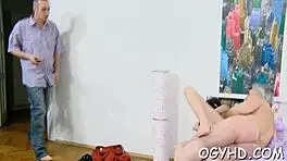 brave young cutie drilled by old rod 😏