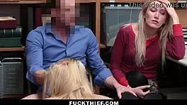 The teen 18+ and milf thieves are getting fucked in the security room for their crime - fuckthief