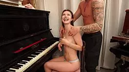 Did I fuck my pretty brunette piano teacher in cowgirl and doggystyle, moaning till cum?