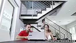 the stepfamily gathers for a wild photo shoot, capturing their steamy group sex scenes to sell online