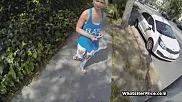 Picking up a short-haired blonde cutie for hardcore homemade doggystyle fucking