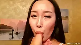 deep hand penetration in asian woman's tight pussy explored
