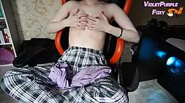 Wow! Virgin Teases Nipples to Wild Orgasm Alone at Home!