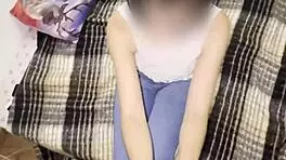 Watch this cute skinny brunette's first home porn video