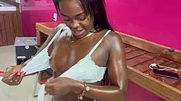 Hard anal for hot black brunette