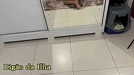 ruiva gostosa sucks and cums on dick in sheer and red lingerie