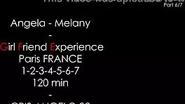 angela and melany kiss passionately in paris with a cock! 😘