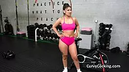 Intense throat fucking at the gym.