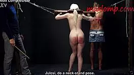 Sadistic Guy Canes Petite Blonde Babe's Tight Ass!