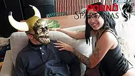 Pretty Young Wife Rides Cock In Arena While Husband Watches