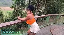 The beautiful brunette submissive deepthroats a monster cock in this brazilian scene.