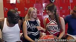 Hey, watch these teens get jizzed in wild interracial action!