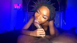 Erotic Brunette Sucks Black Monster Cock To Cumshot