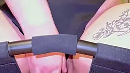 Riding Dick With My Sex Chair, Moaning And Showing Wet Pussy