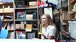 Blonde shoplifter caught by security