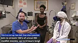 Petite Brunette Rina Arem Explores Gyno Secrets with Dr. Tampa