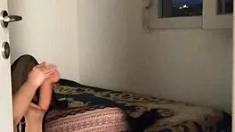 I spotted her with that huge dildo