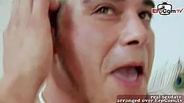 Can you believe this cute British teen tries her first blowjob?