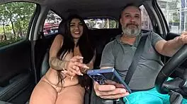 carioca beauty with big tits and ass hitchhikes, sucks driver, and offers her ass - maju fagundes