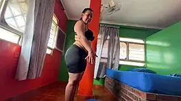 Mature milf waits for step-nephew in doggystyle position