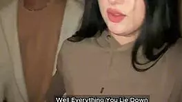 Intense blowjob to stranger on street ends with cum in throat