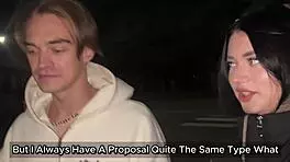 Intense blowjob to stranger on street ends with cum in throat