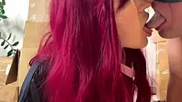 My cosplay blowjob with teen 18+ redhead girl from a box.