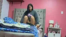 My girlfriend's parents left us alone at home. Did we have horny homemade sex with masturbation and orgasms?