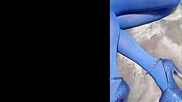 Milf In Pantyhose And Heels Teases With Curves