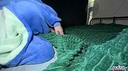 i hid under the blanket with my stepfather during the thunderstorm and he fucked me great