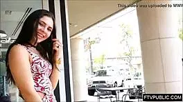 Young 18+ FTV Girl Flashing Her Skirt with No Panties On