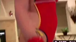 sexy andi gives lap dance rubbing pussy in pants