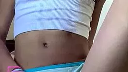 Barely Legal Petite Teen Shows Off and Plays with Toys