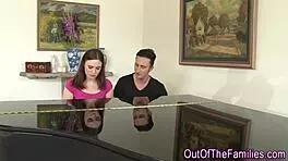 Step Teen and Milf Share a Wild Facial Moment in Group Action