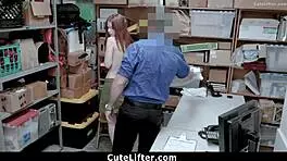 Suspect steals clothing from mall and gets caught in hardcore teen 18+ scene with big cock