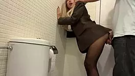 Boss Fucked Me Hard Through Pantyhose on Work Desk