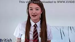 british student teases your small 18+ cock in this daring joi session