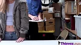 kate whines like a slut when officer bangs her after stealing at work