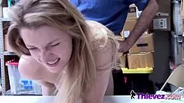 kate whines like a slut when officer bangs her after stealing at work