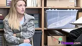 kate whines like a slut when officer bangs her after stealing at work